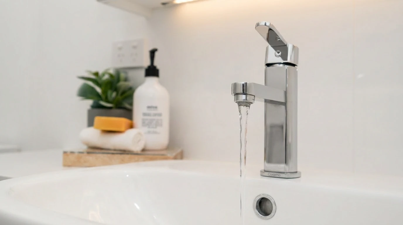 Licensed plumber repairing a bathroom faucet — 24/7 plumbing in Southern Ontario